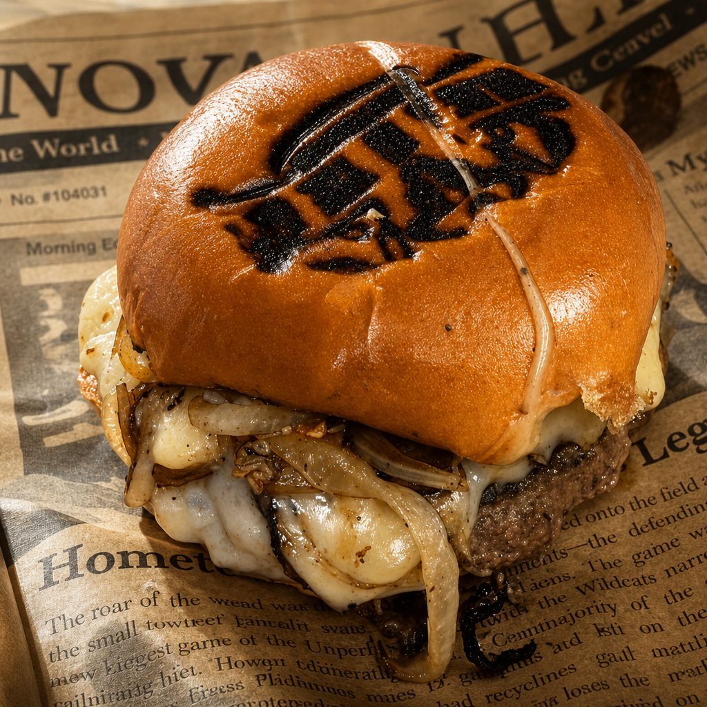 Ballfield Bacon Cheddar Burger.